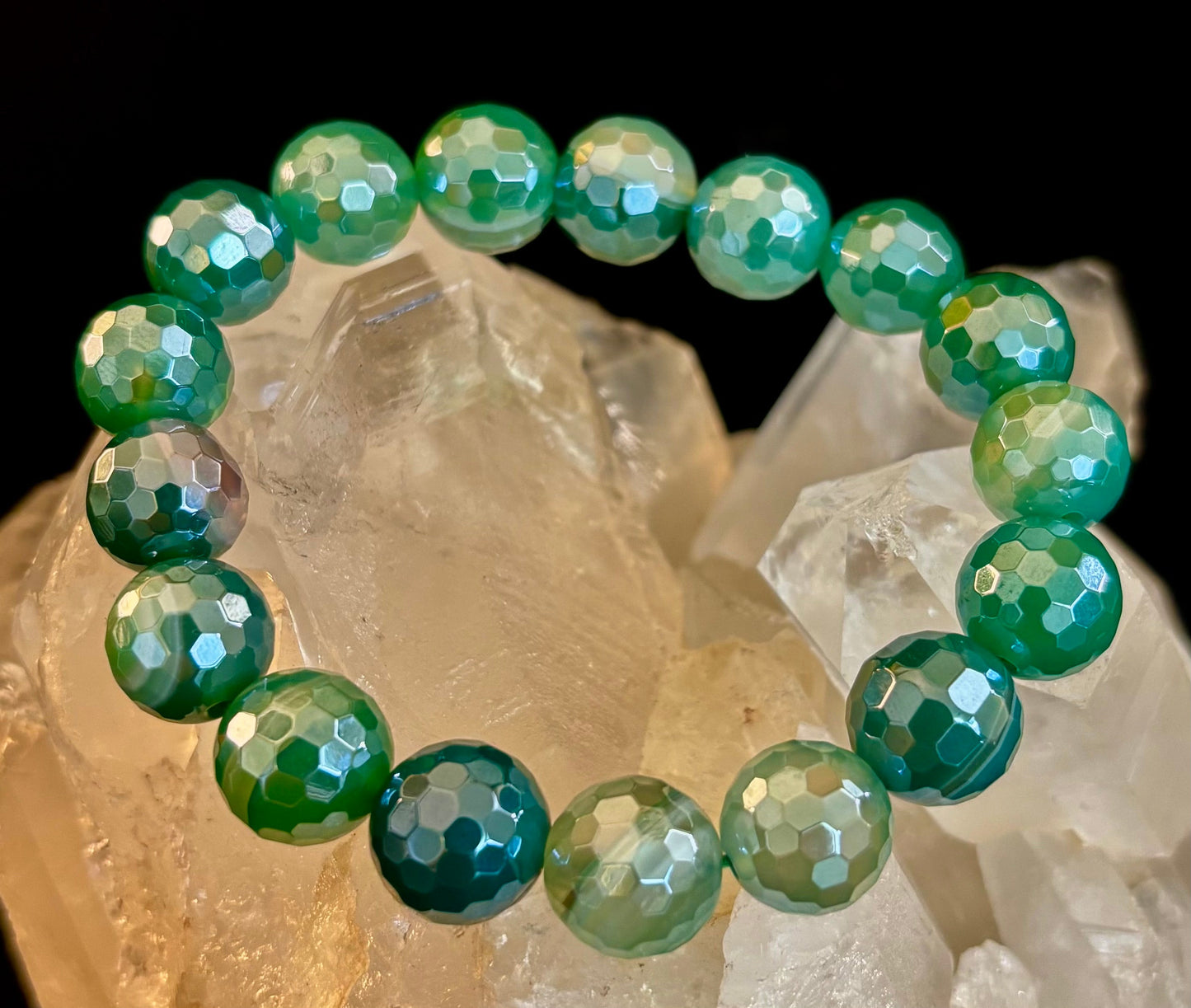 Green Goddess Mystic Banded Agate Bracelet