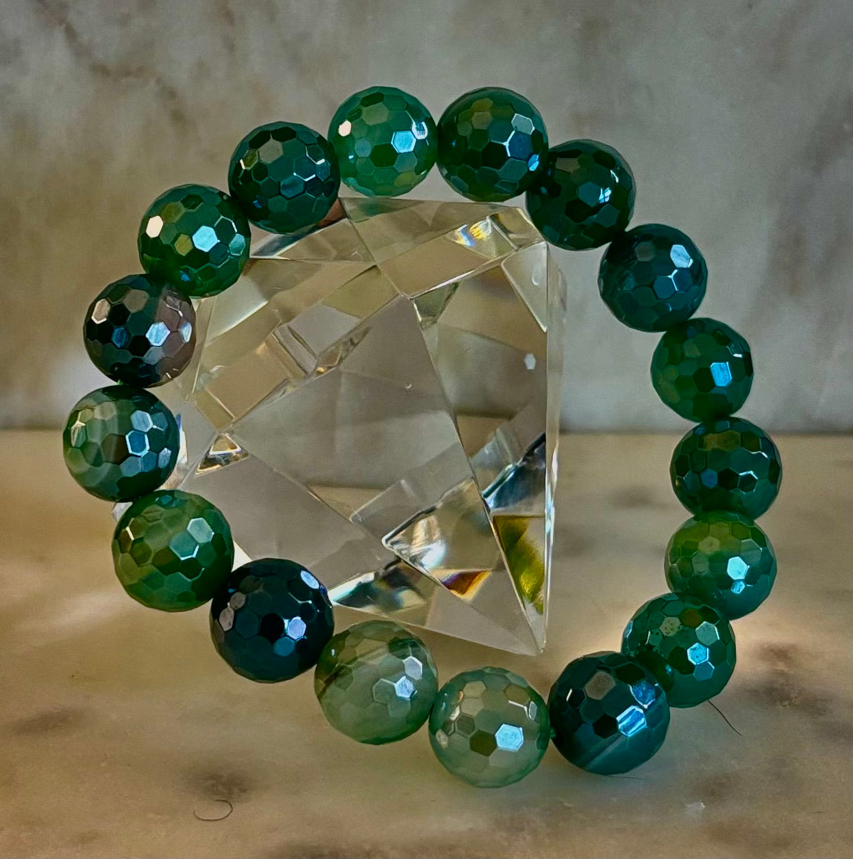 Green Goddess Mystic Banded Agate Bracelet