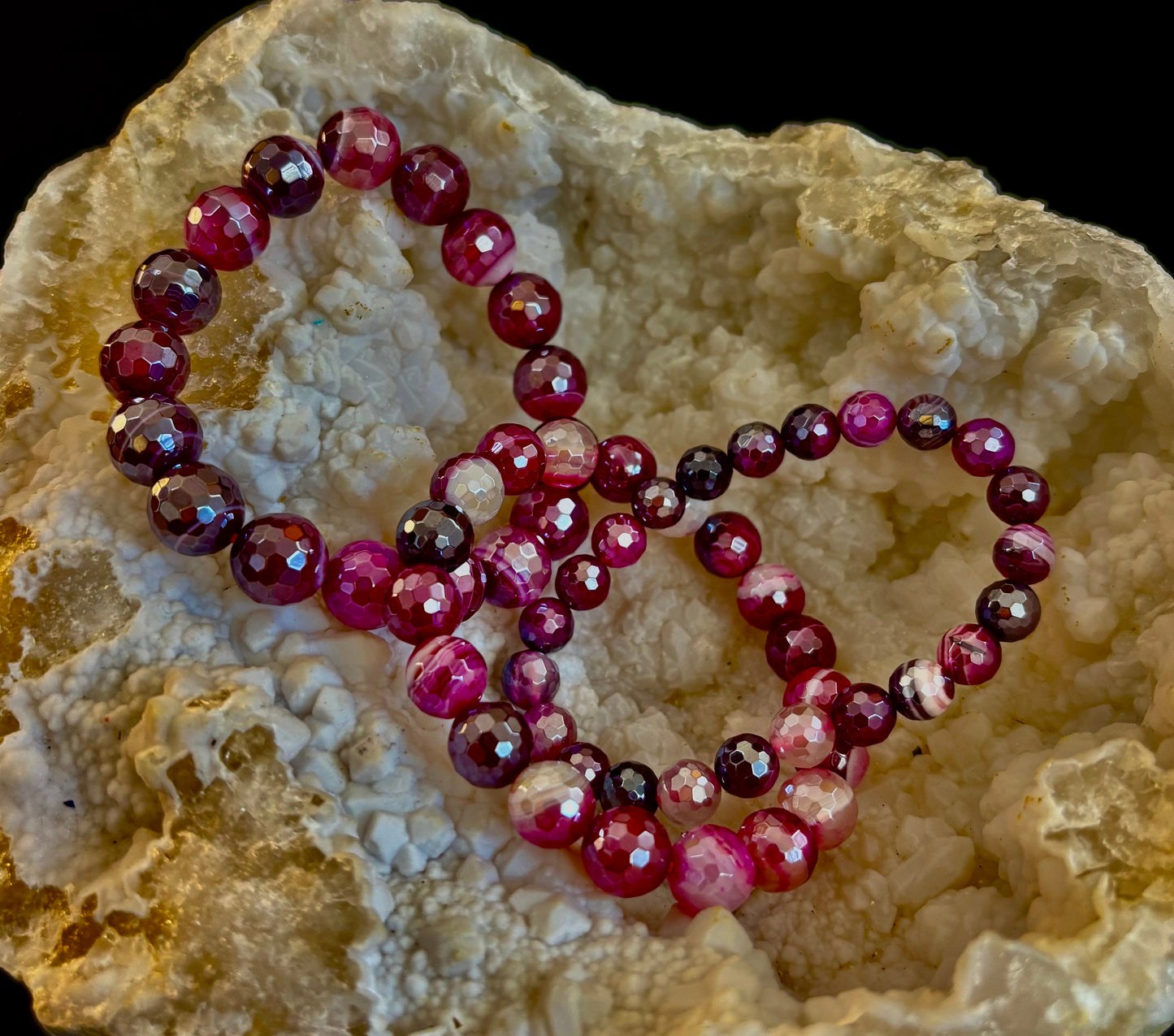 Fuchsia Prism Mystic Banded Agate Bracelet