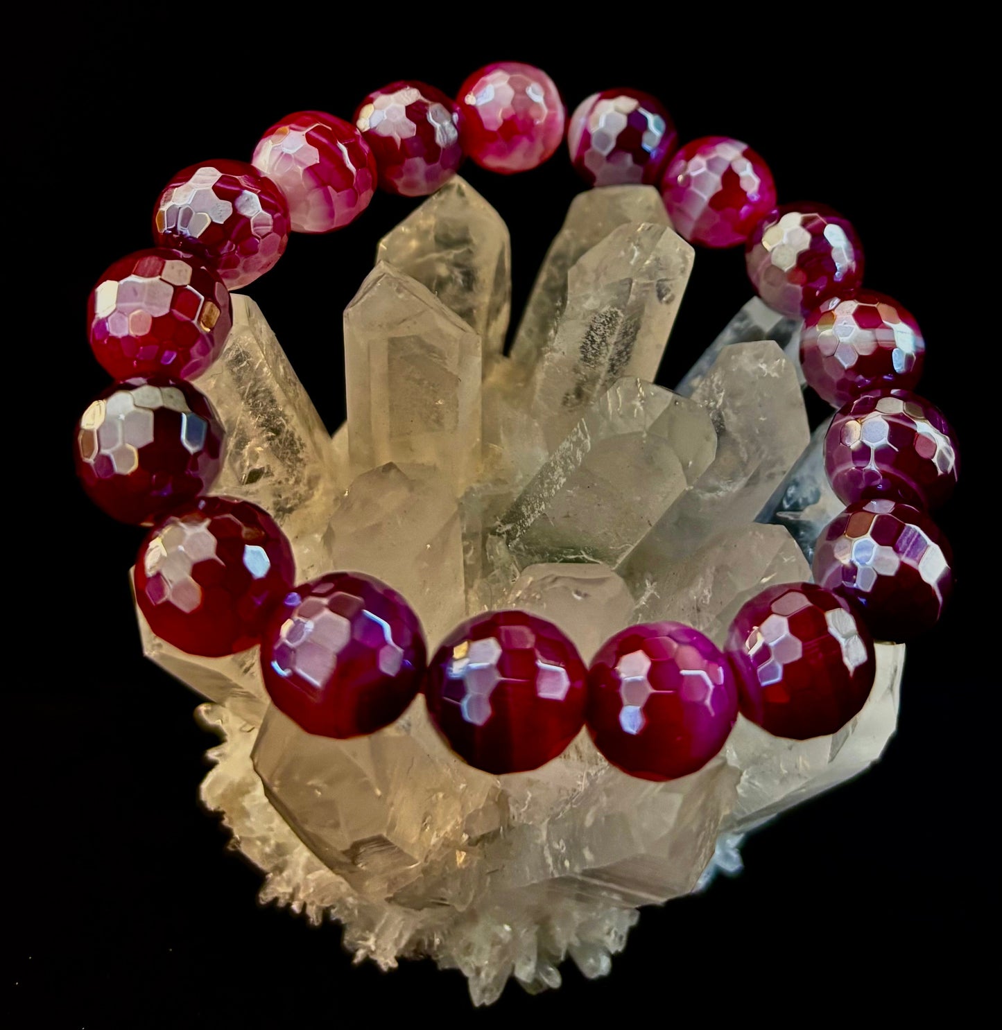 Fuchsia Prism Mystic Banded Agate Bracelet