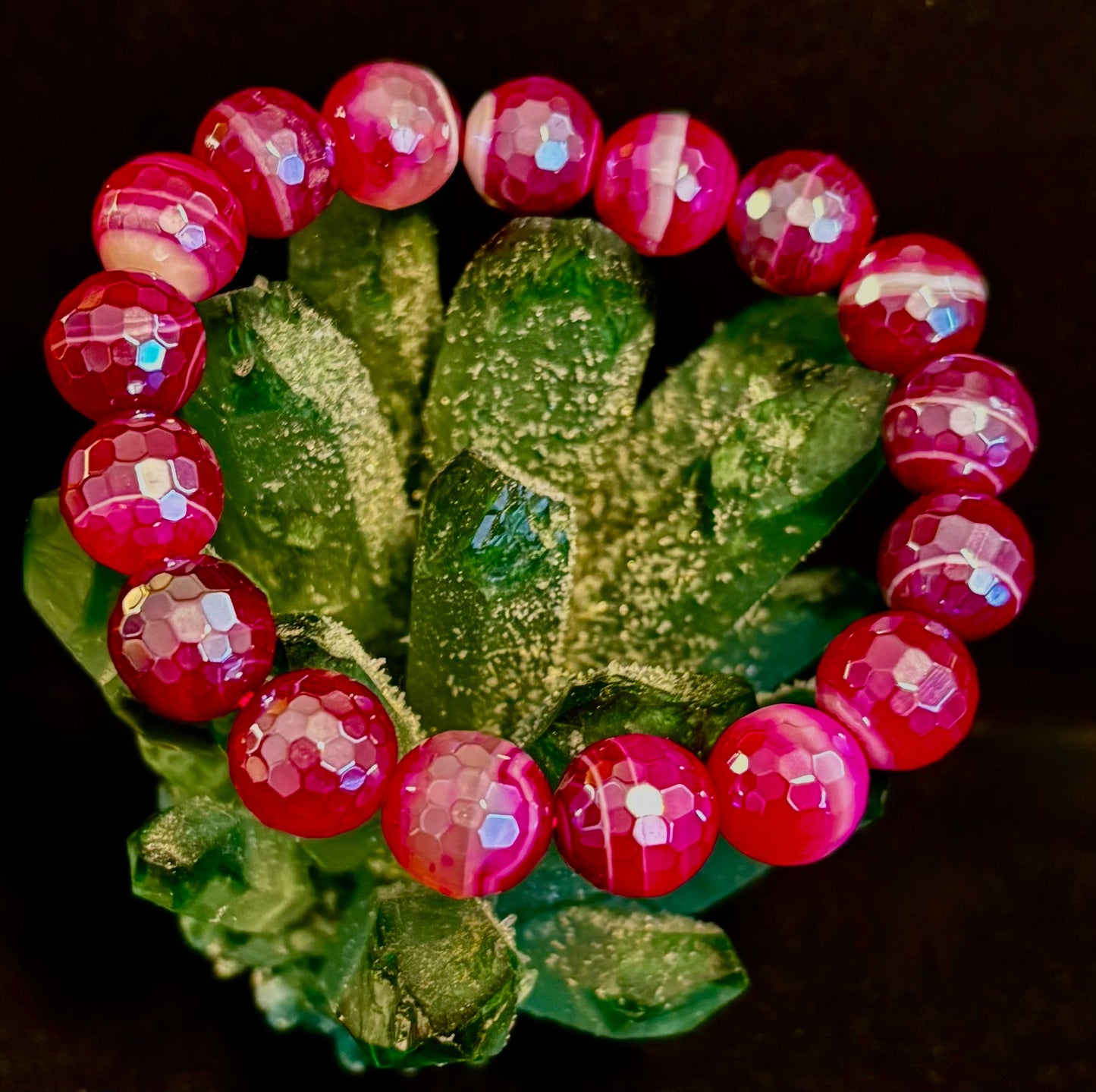 Fuchsia Prism Mystic Banded Agate Bracelet