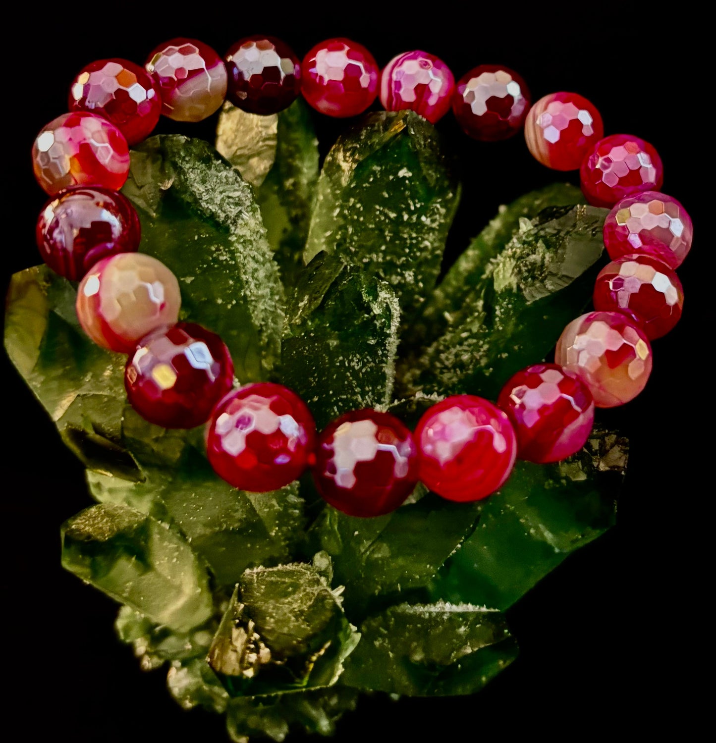 Fuchsia Prism Mystic Banded Agate Bracelet