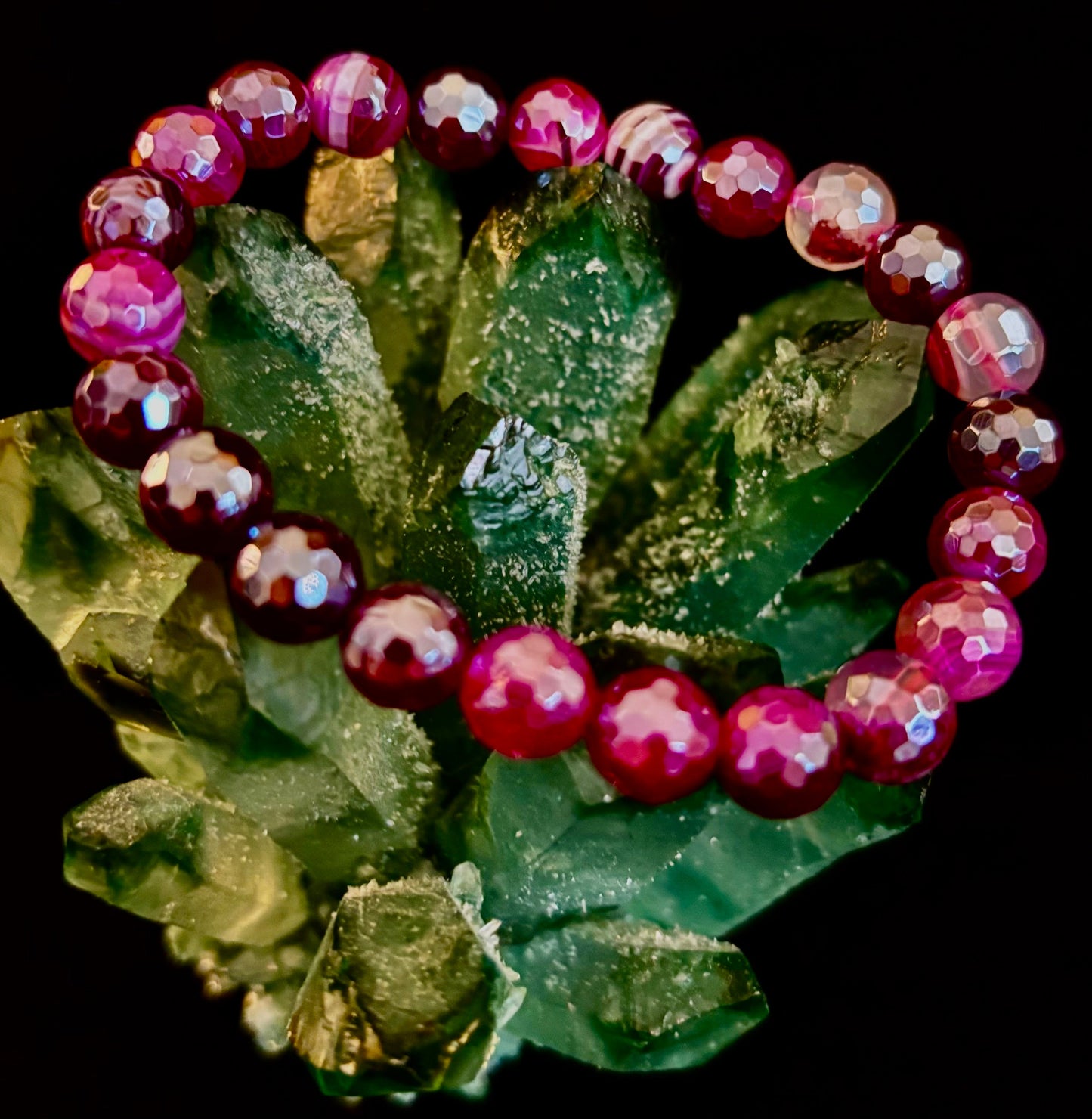 Fuchsia Prism Mystic Banded Agate Bracelet
