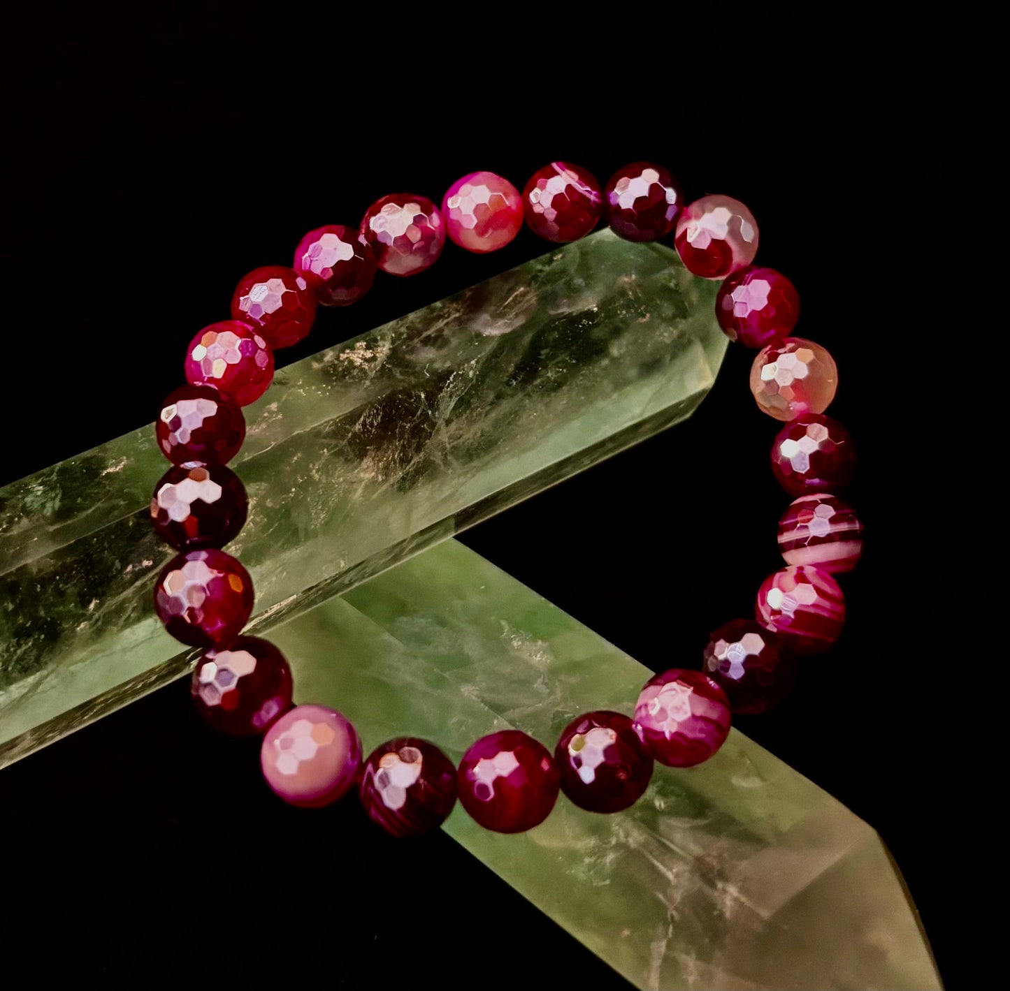 Fuchsia Prism Mystic Banded Agate Bracelet