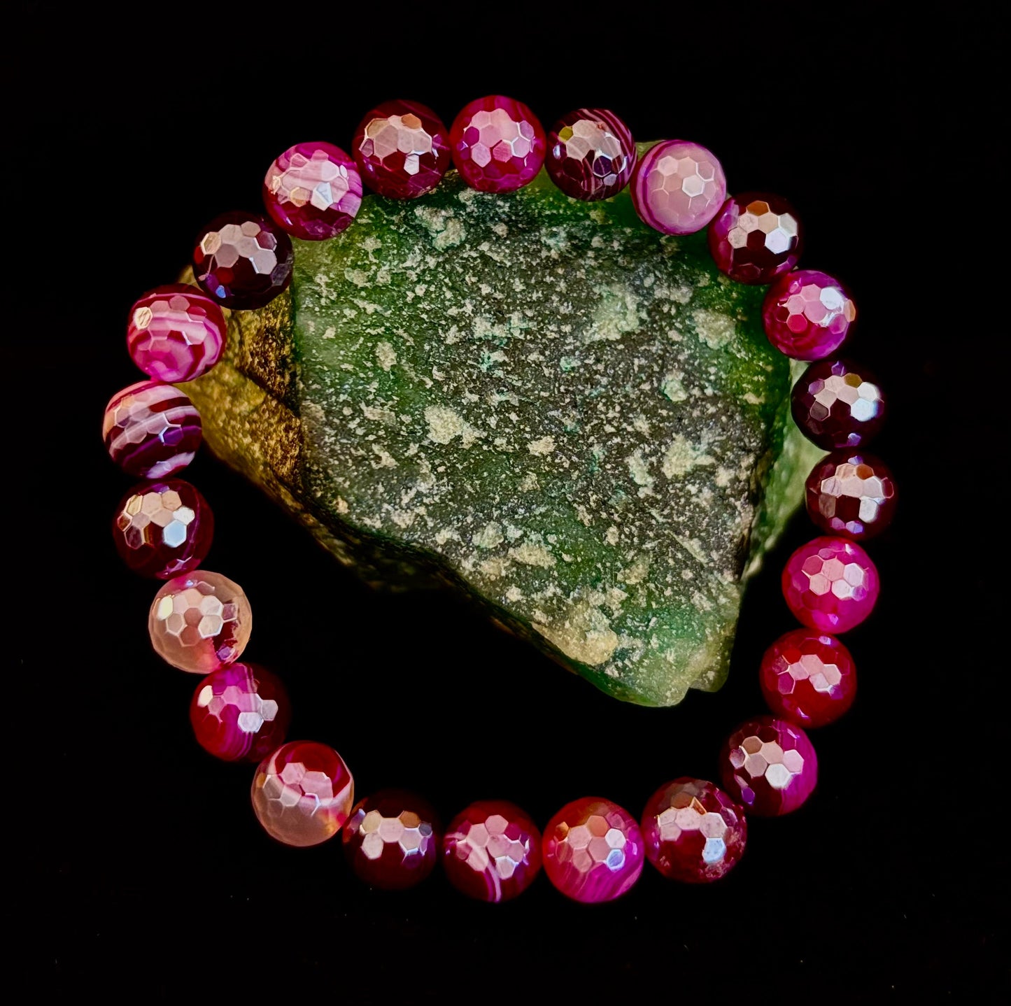 Fuchsia Prism Mystic Banded Agate Bracelet