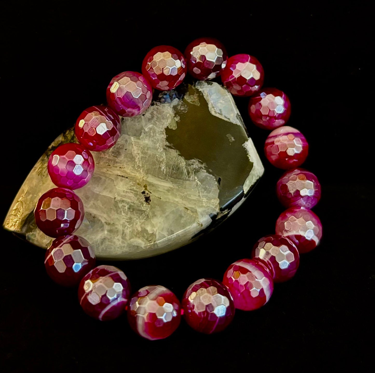 Fuchsia Prism Mystic Banded Agate Bracelet