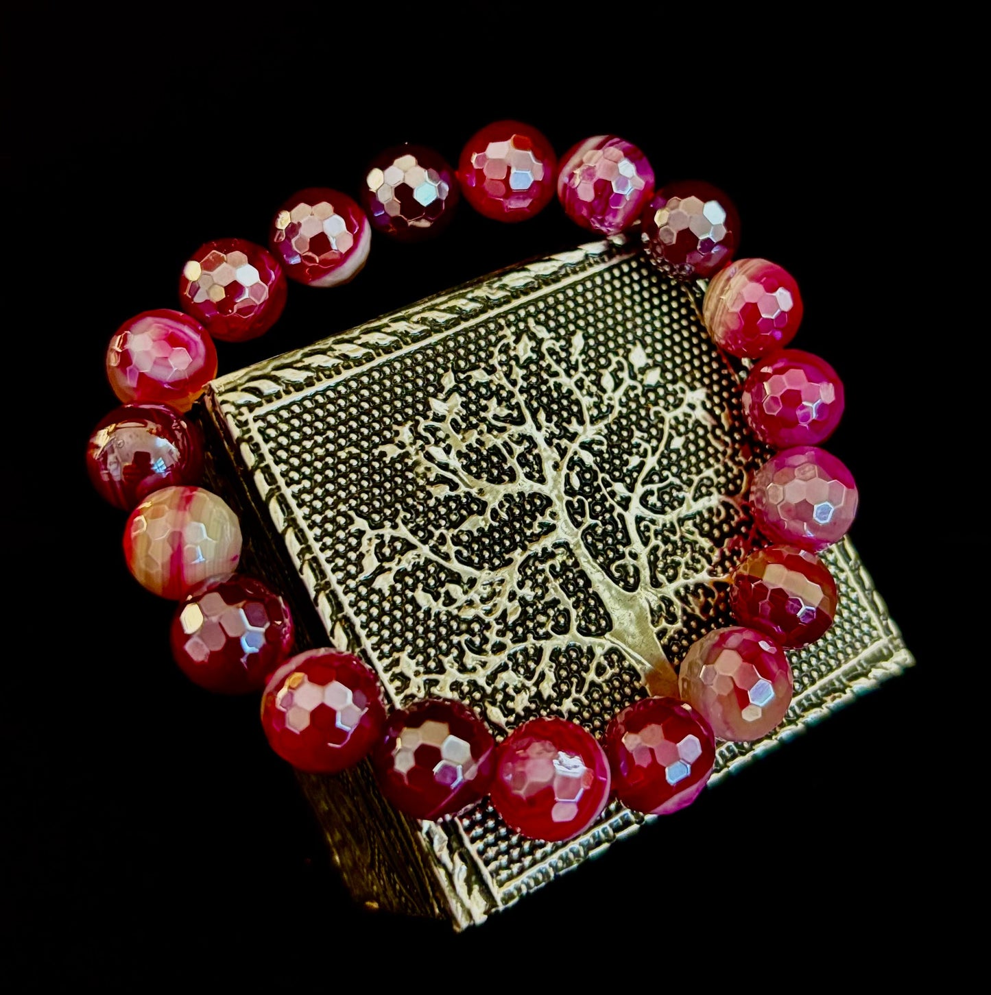Fuchsia Prism Mystic Banded Agate Bracelet