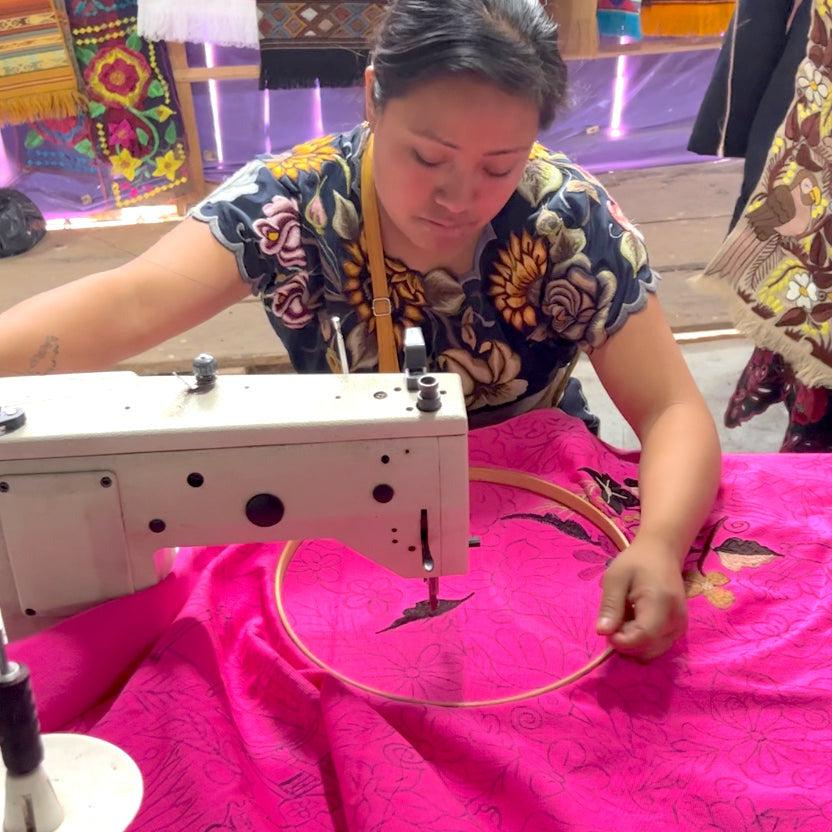 Embroidered Floral Multicolor Table Runner – Fair Trade Guatemalan Textile