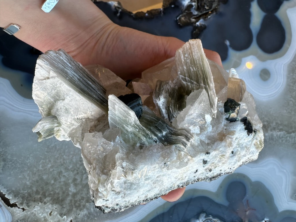 Blue Indicolite Tourmaline on Matrix from Nuristan, Afghanistan