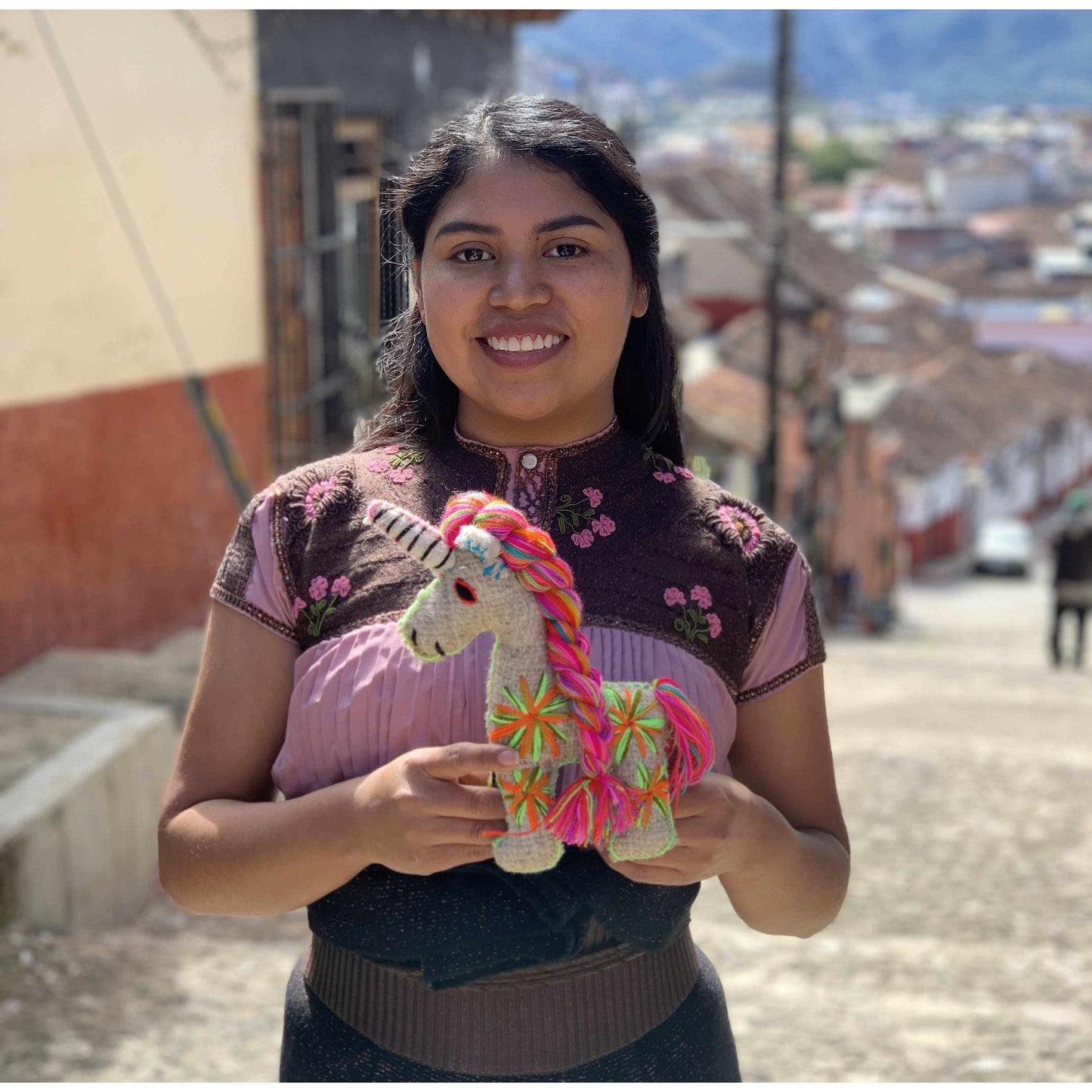 Felix the Cat: Repurposed Wool Boho Decor - Mexico