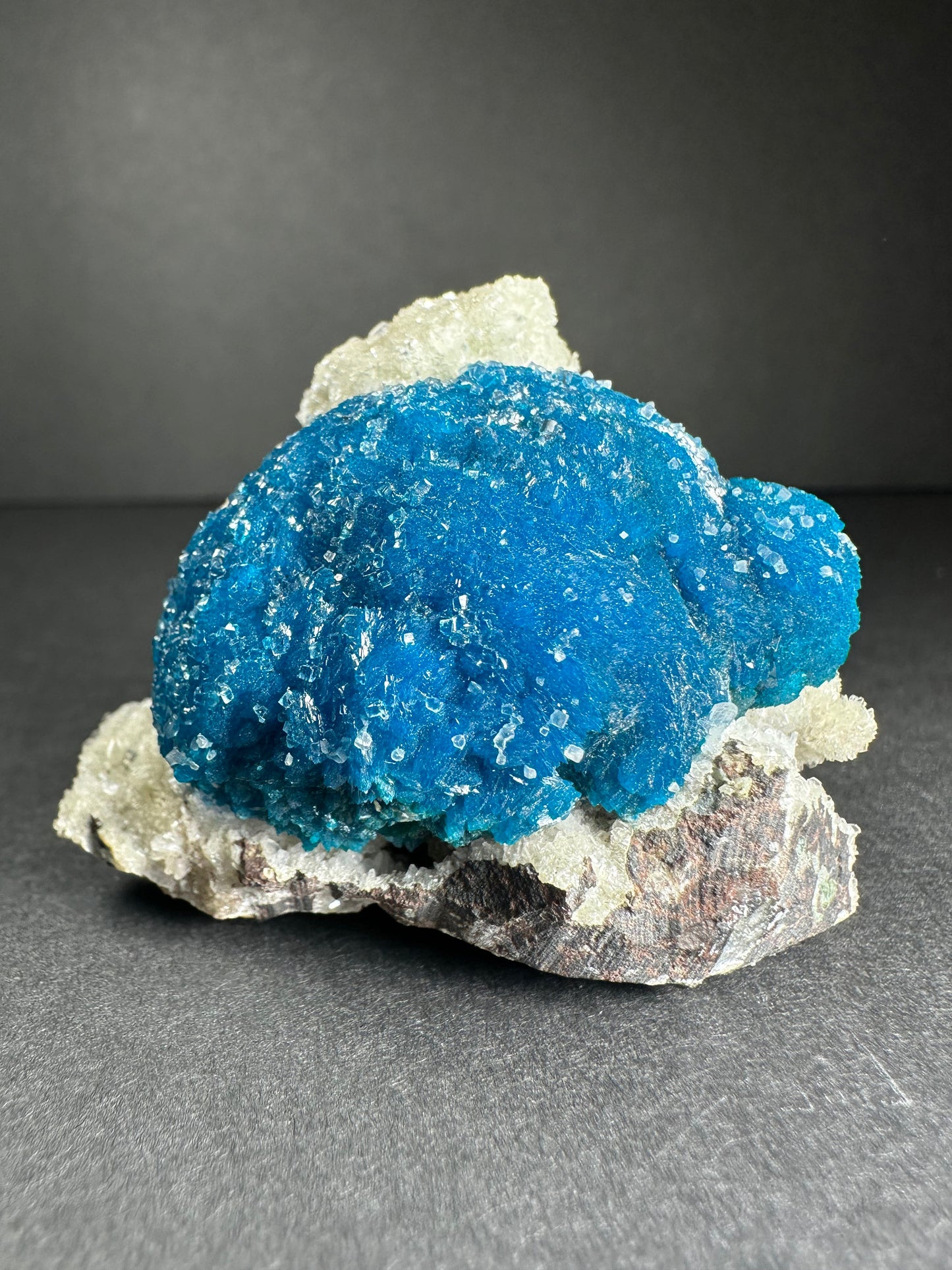 Cavansite with Stilbite on Matrix from Pune, Maharashtra, India