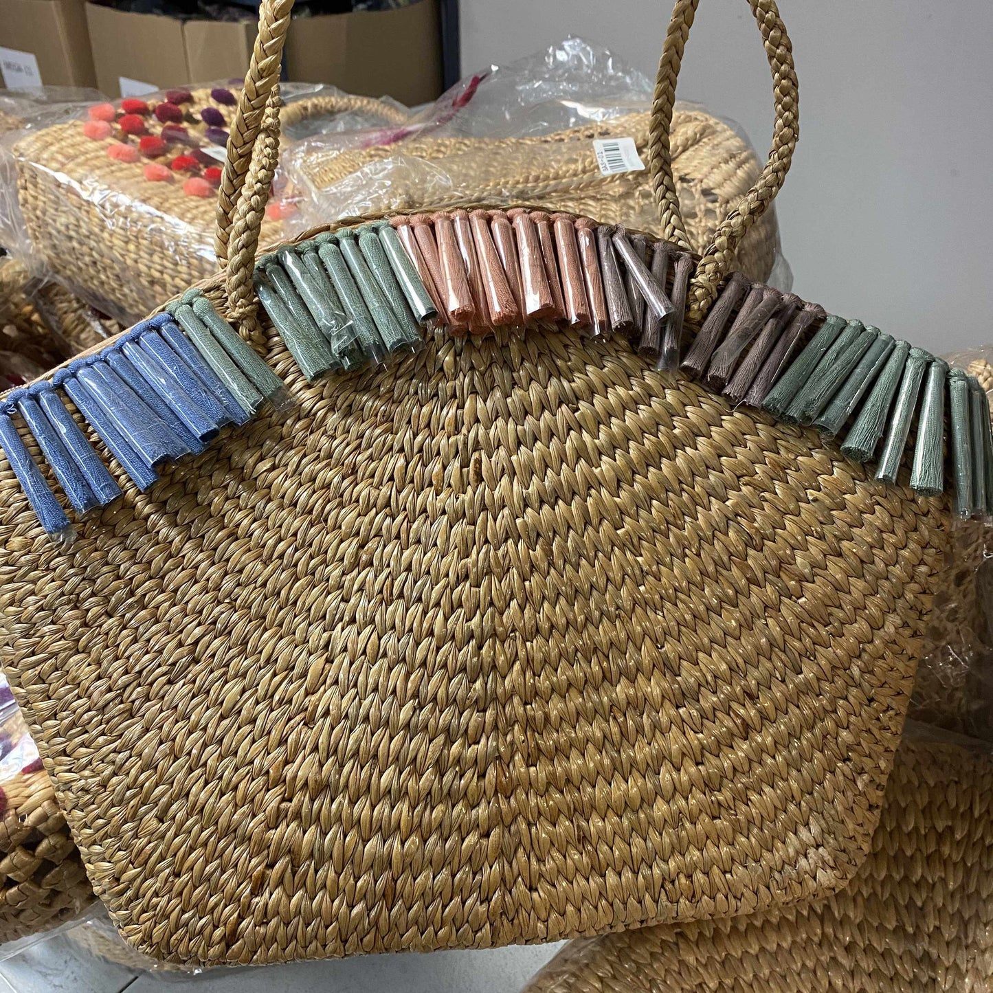 Water Hyacinth Handmade Basket Bag - Thailand
