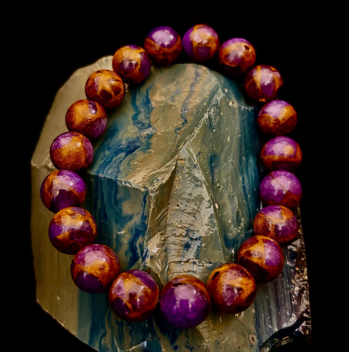 Purple Variscite Impression Bracelet