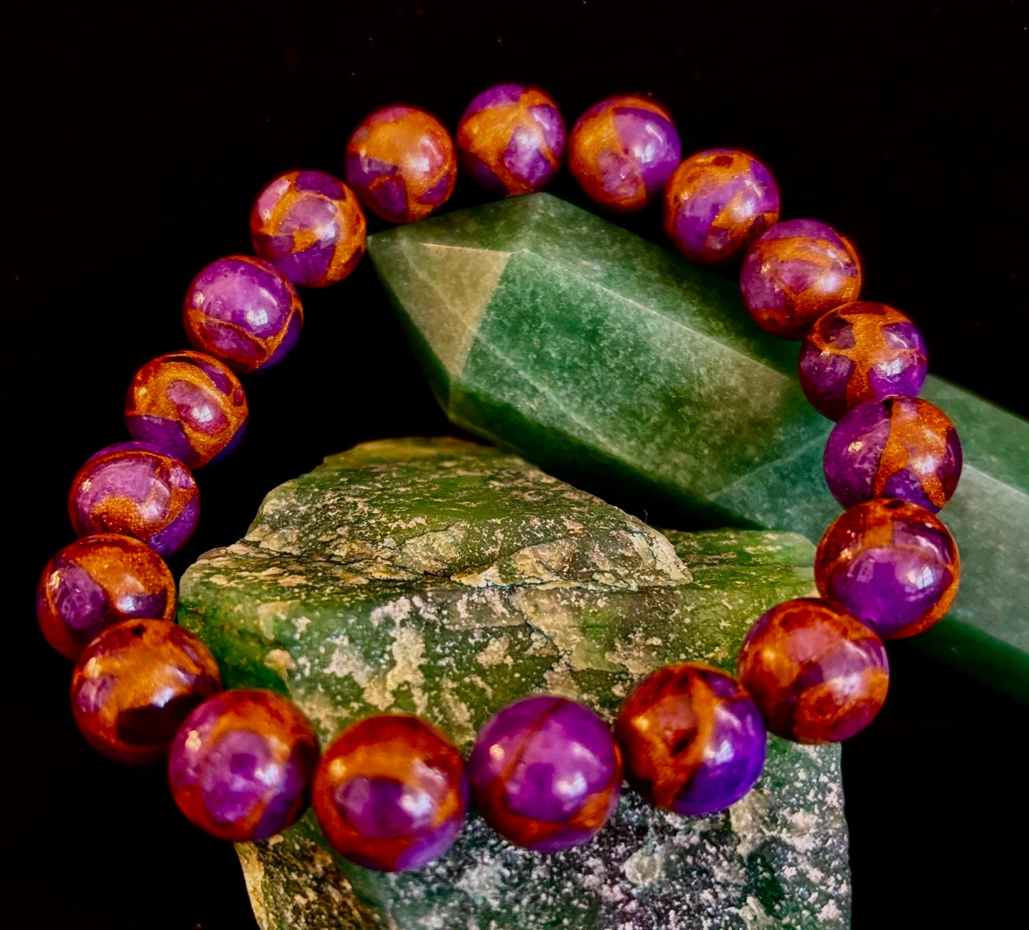 Purple Variscite Impression Bracelet