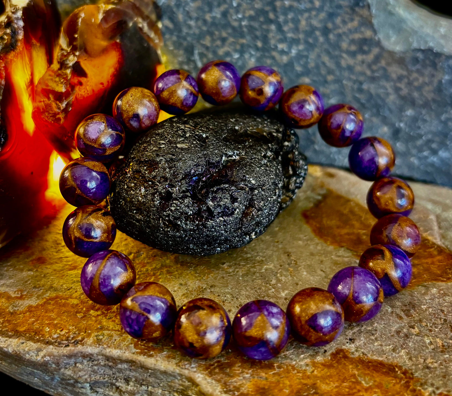 Purple Variscite Impression Bracelet