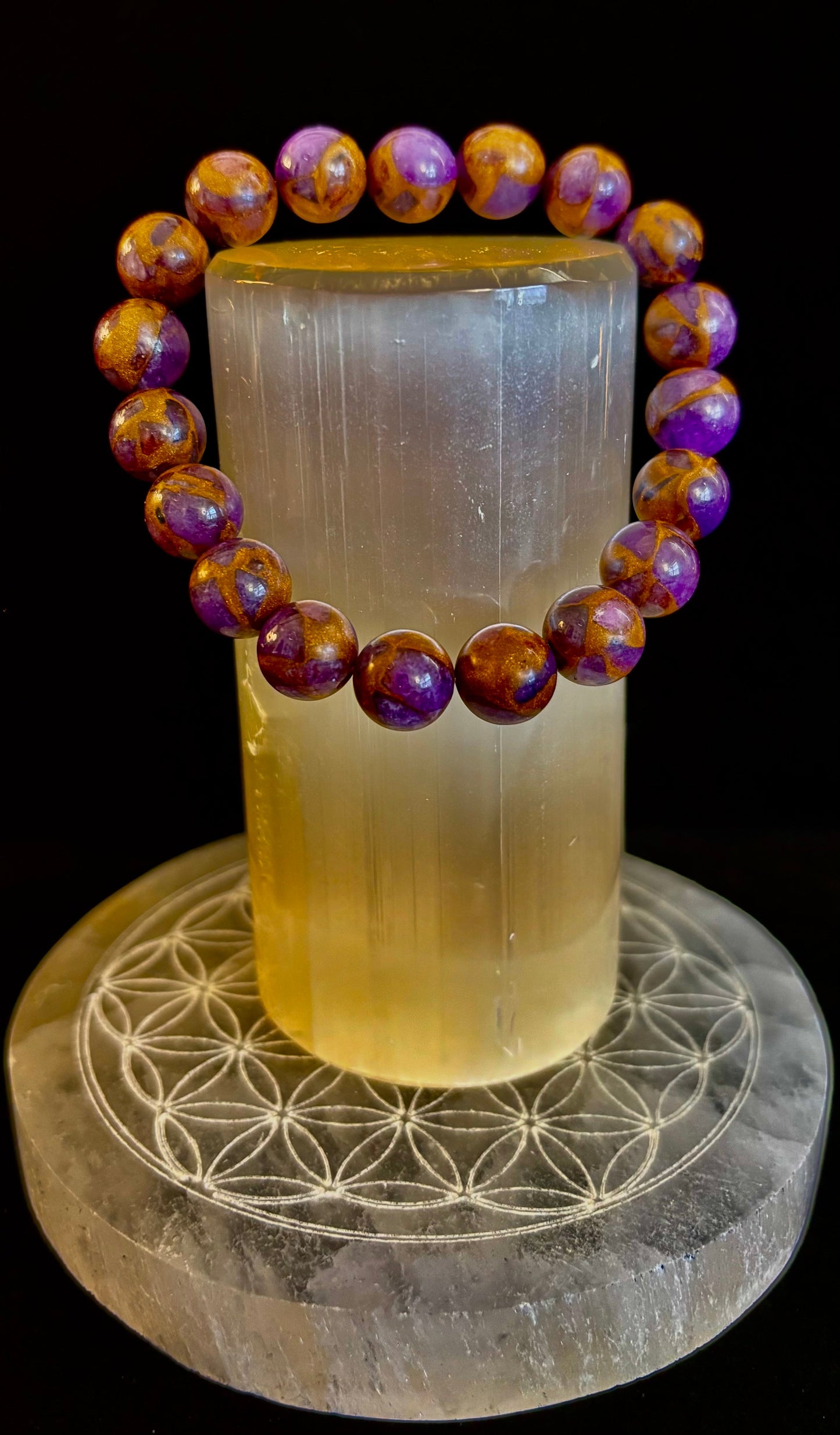 Purple Variscite Impression Bracelet