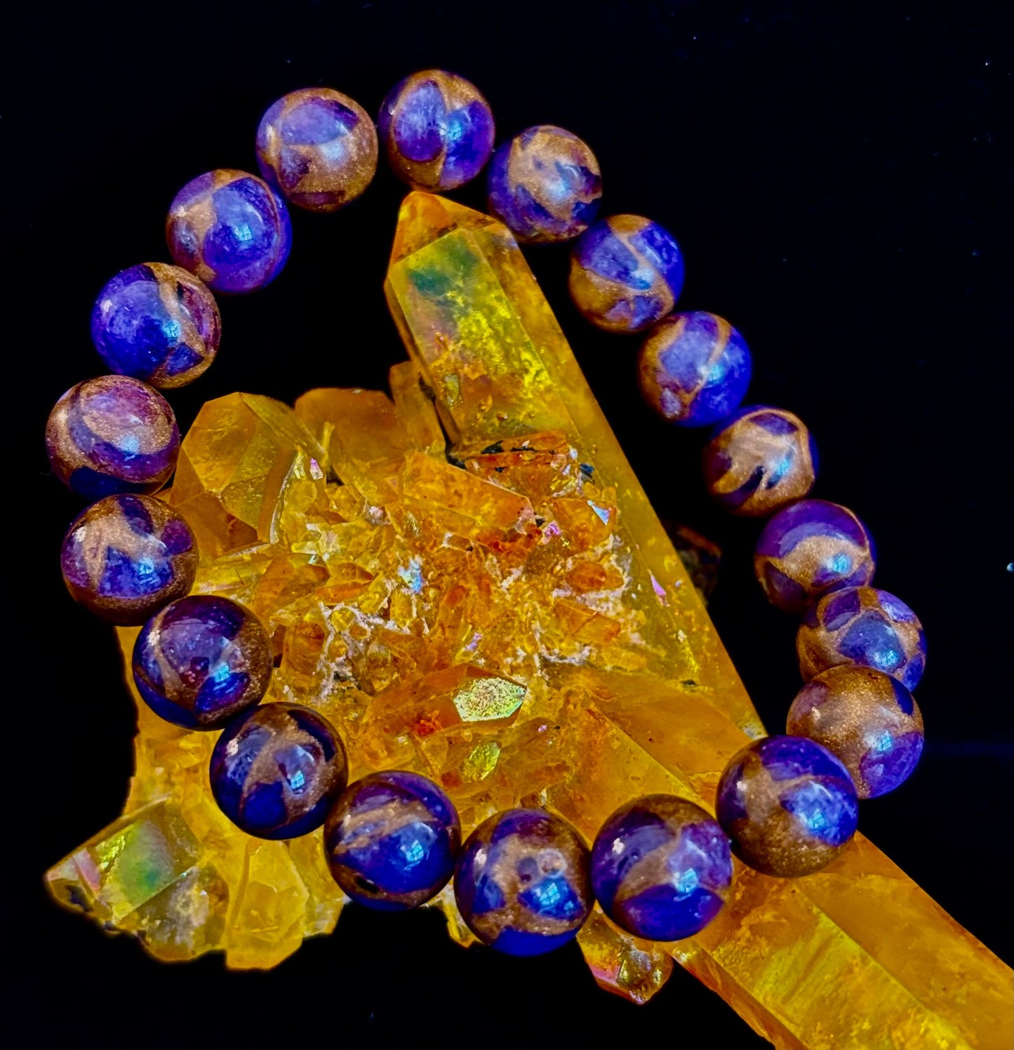 Purple Variscite Impression Bracelet