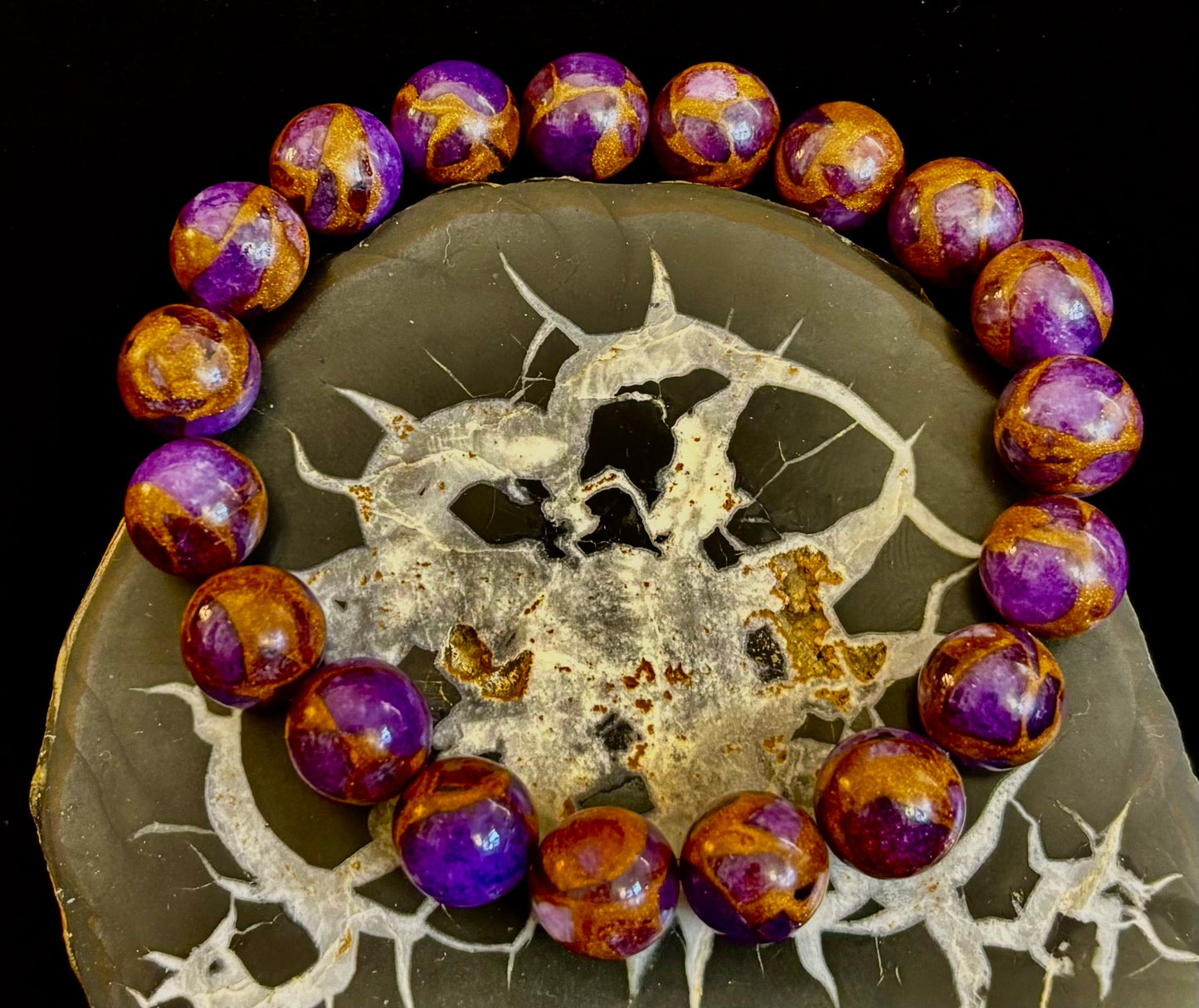Purple Variscite Impression Bracelet