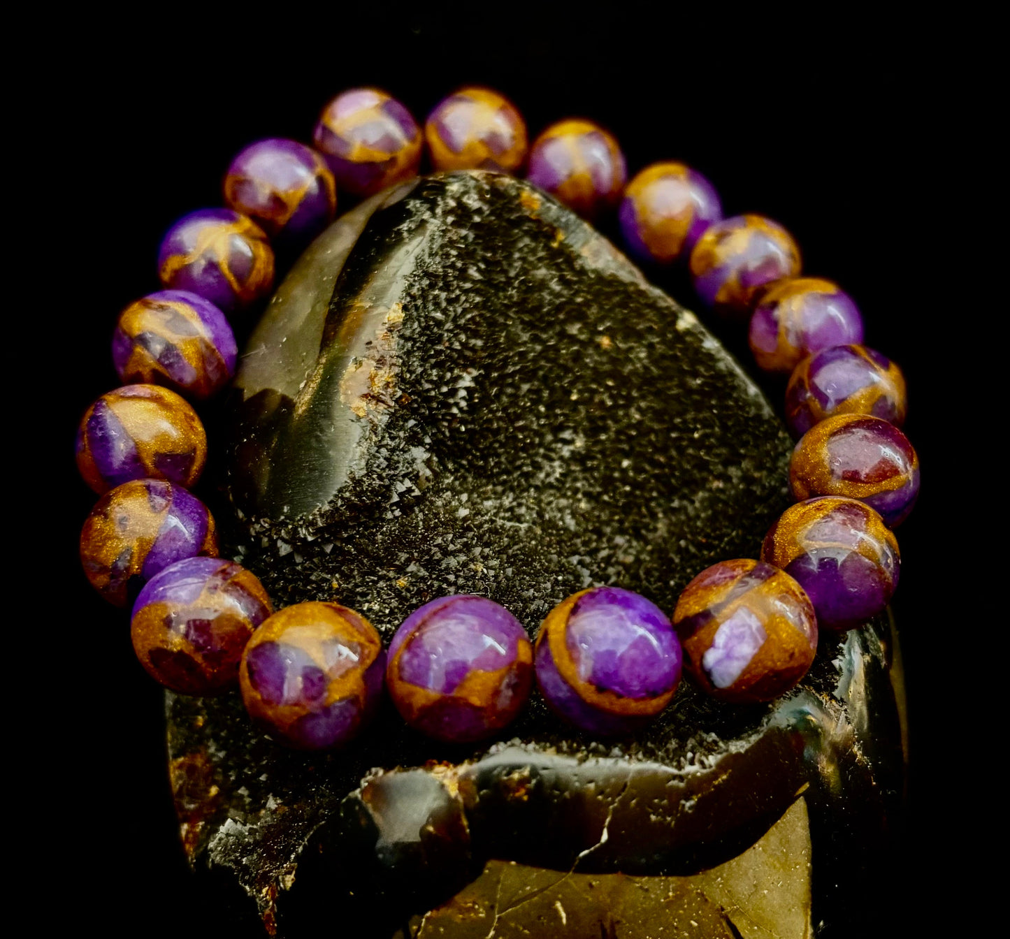 Purple Variscite Impression Bracelet