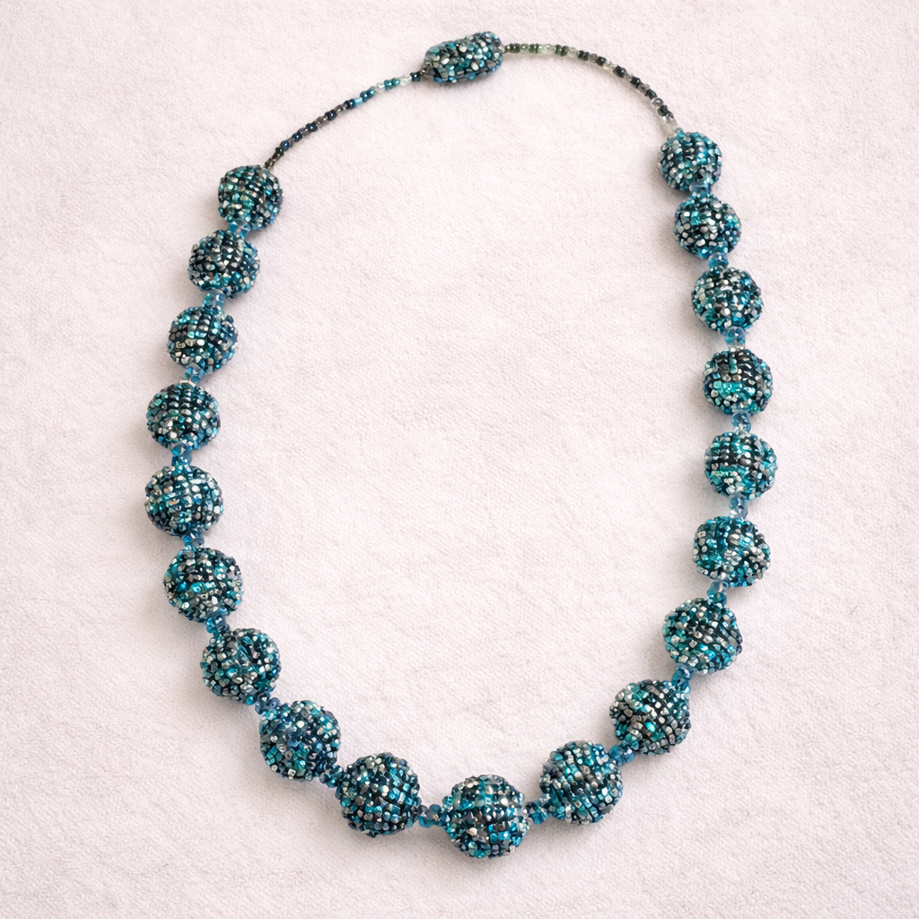 Magnetic Seed Bead Necklace Statement Beaded Necklace Boho Fair Trade - Guatemala