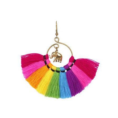 Half Moon Charmed Earrings - Thailand