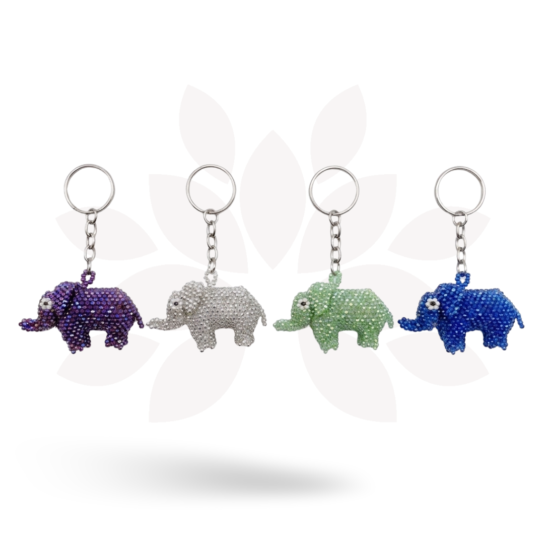 Elephant Seed Bead Keychain - Guatemala
