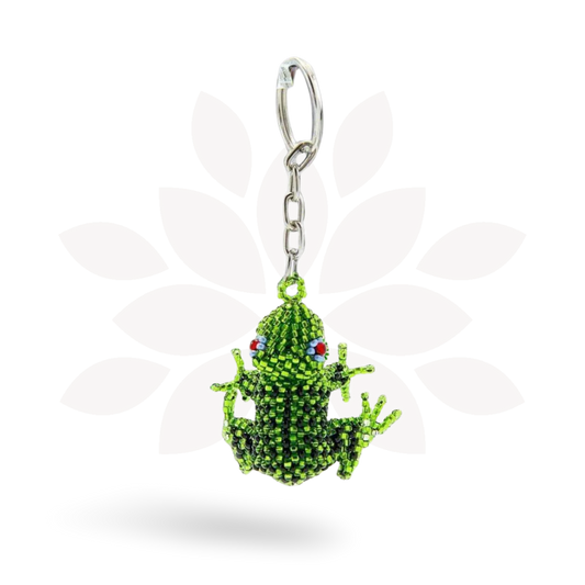 Frog Seed Bead Keychain - Mexico