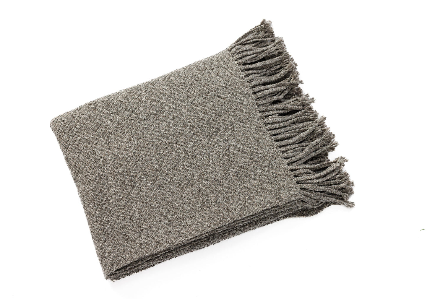 Handloomed Peruvian Pima Cotton & Undyed Baby Alpaca Graphite Throw Blanket From Peru - Kulsi Collection