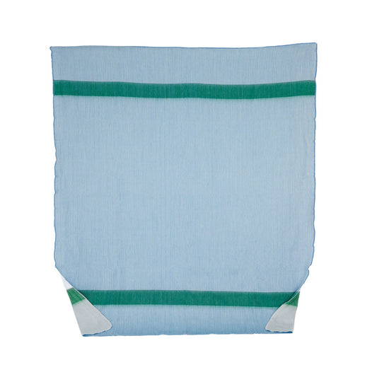 Reversible Alpaca Throw Blanket Handwoven From Ecuador - Powder Blue & Green - Kani Collection