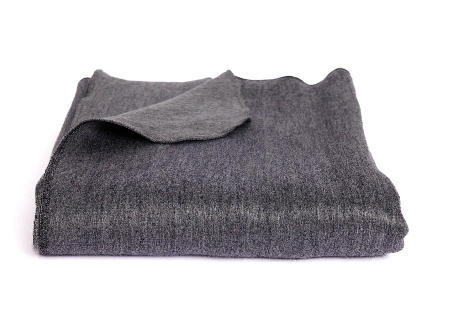 Reversible Alpaca Throw Blanket Handwoven From Ecuador - Storm Grays - Kani Collection