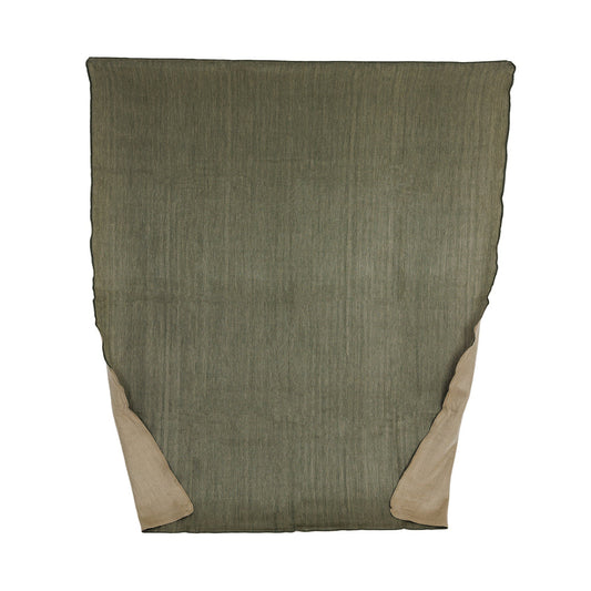 Reversible Alpaca Throw Blanket Handwoven From Ecuador - Khaki & Olive Green - Kani Collection