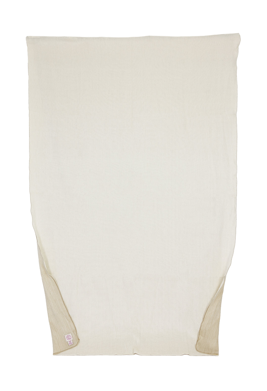 Reversible Alpaca Throw Blanket Handwoven From Ecuador - Natural Tobacco & White - Kani Collection