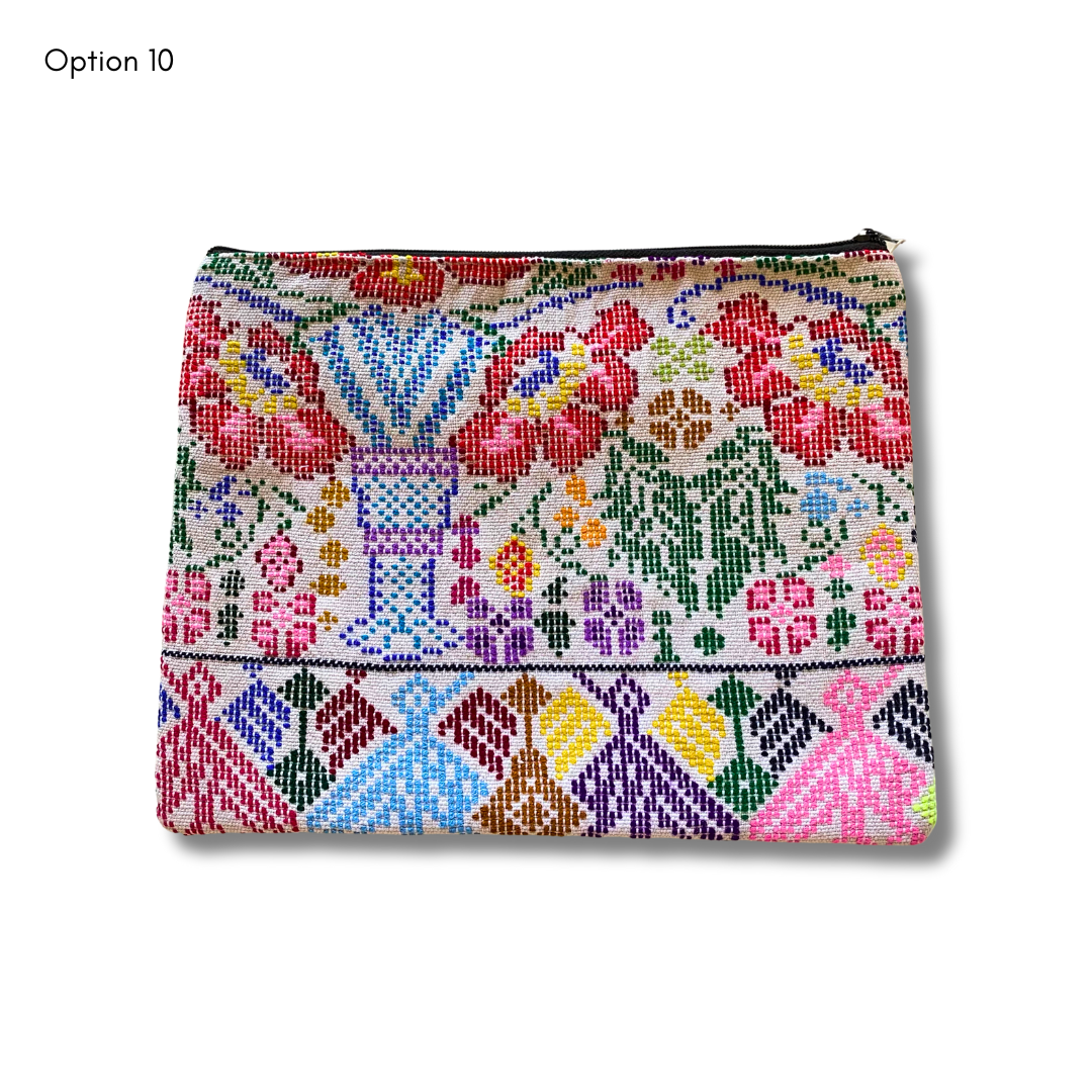 Maya Up-cycled Huipil Cosmetic One-of-a-Kind Bag (2XL) - Guatemala