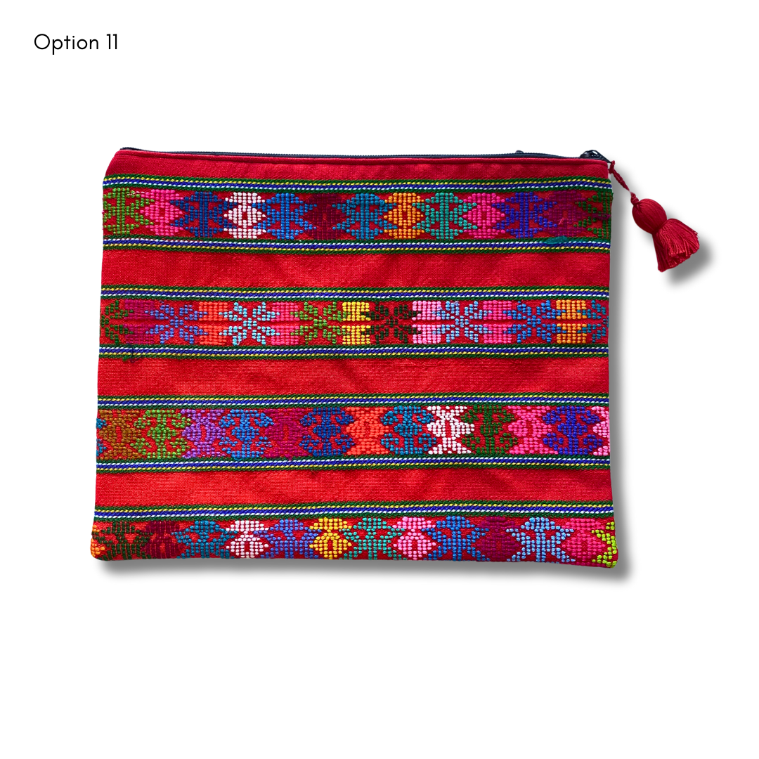 Maya Up-cycled Huipil Cosmetic One-of-a-Kind Bag (2XL) - Guatemala