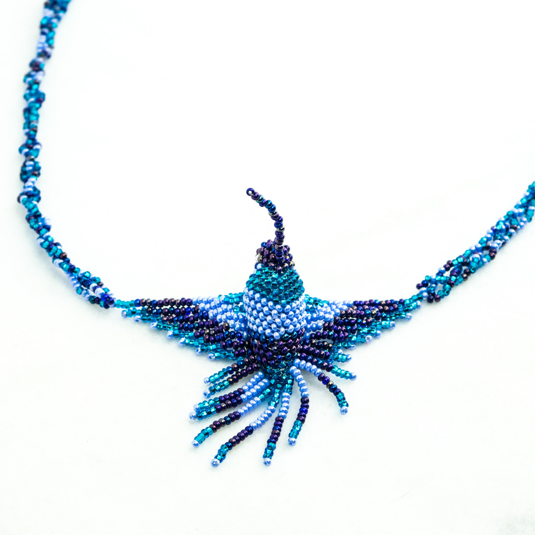 Hummingbird Seed Bead Necklace Assorted - Guatemala