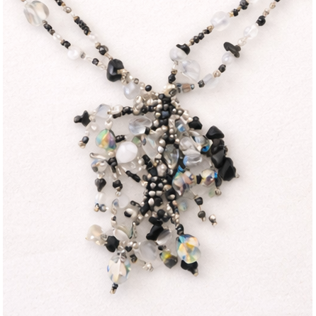 Roxana Czech Glass Beaded Fringe Pendant Necklace – Guatemala
