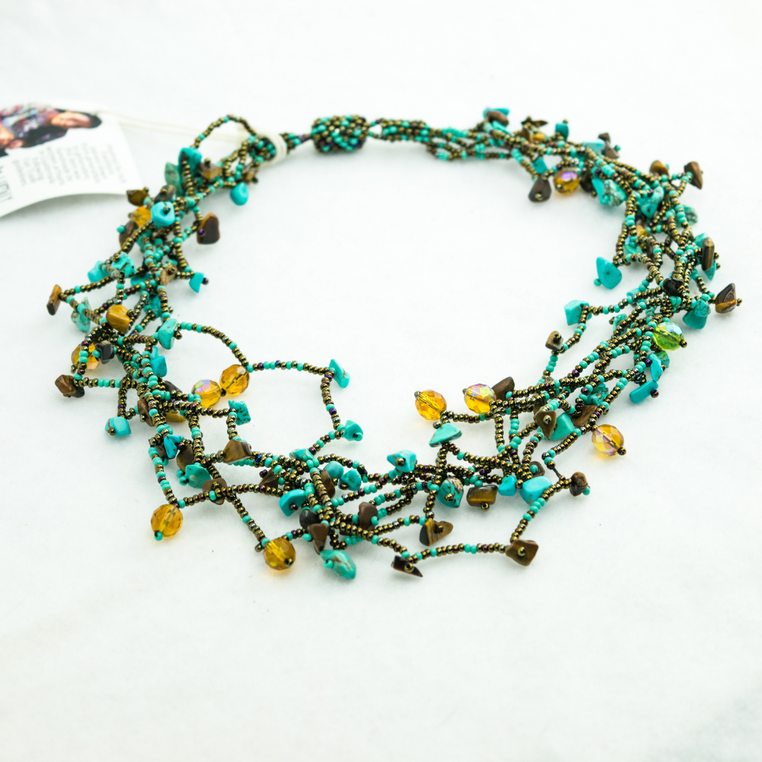 Luzy Seed Bead Necklace with Magnetic Closure - Guatemala