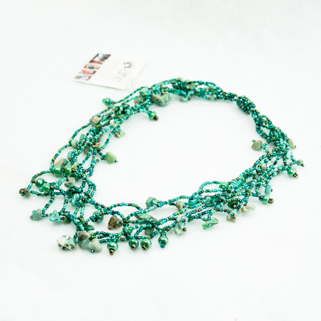 Luzy Seed Bead Necklace with Magnetic Closure - Guatemala