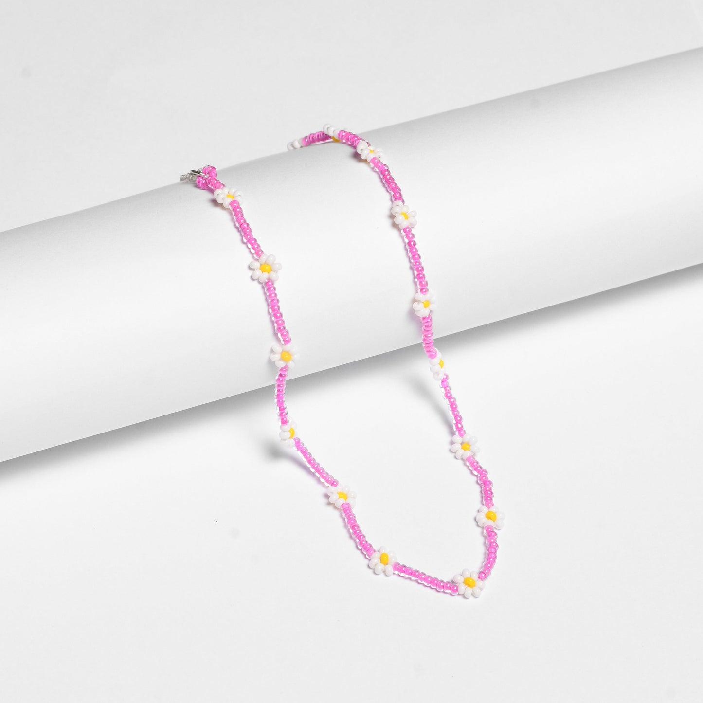Daisy Seed Bead Floral Boho Choker - Guatemala