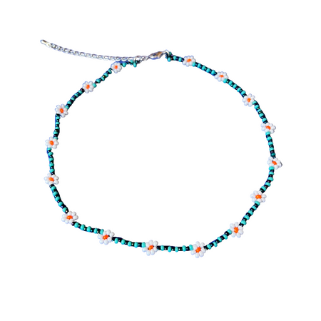 Daisy Seed Bead Floral Boho Choker - Guatemala
