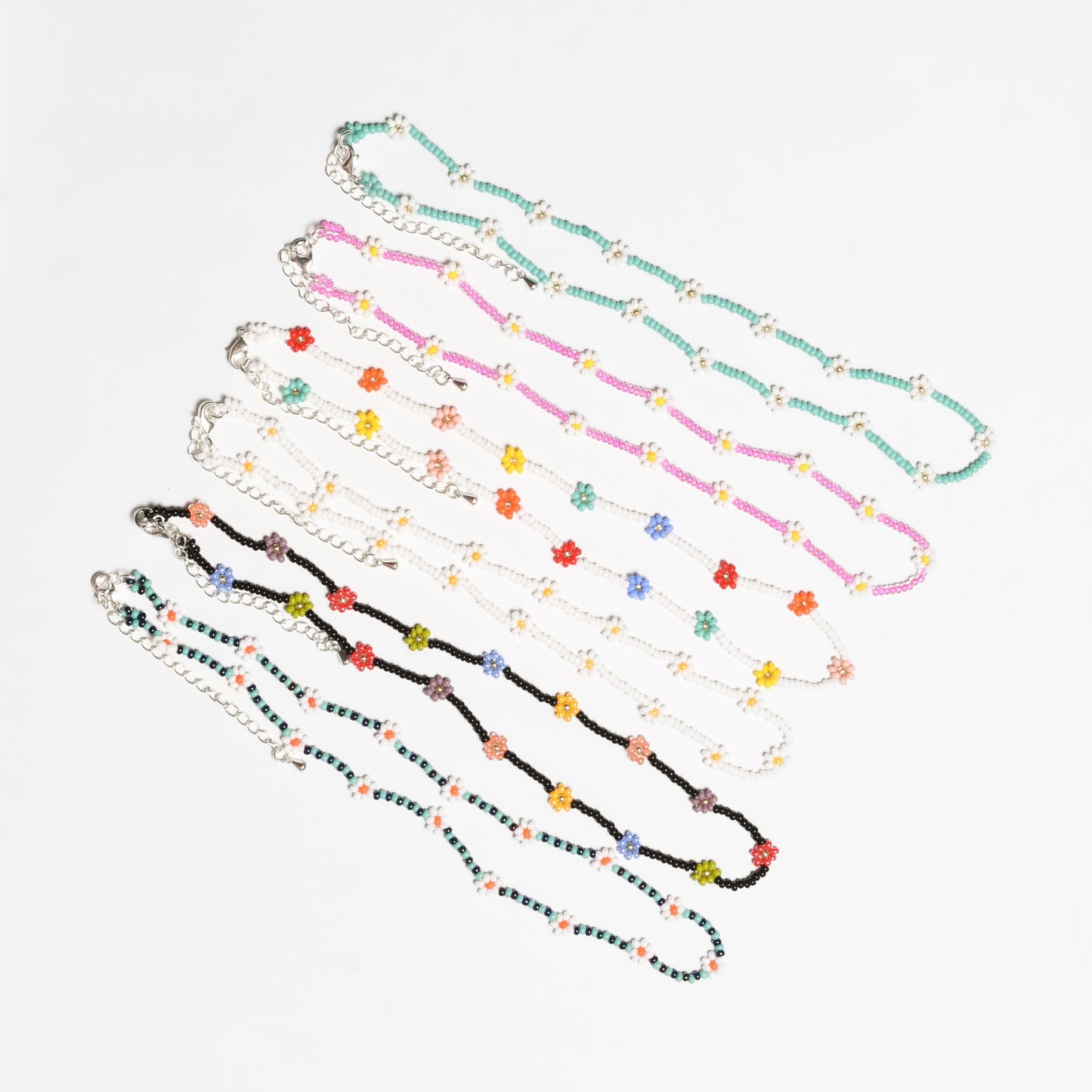 Daisy Seed Bead Floral Boho Choker - Guatemala