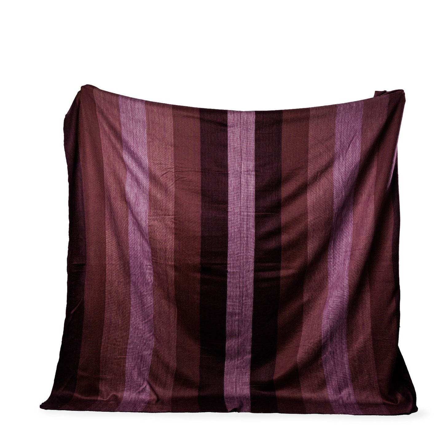 Alpaca Throw Blanket Handwoven From Ecuador -  Deep Purples - Nawi Collection