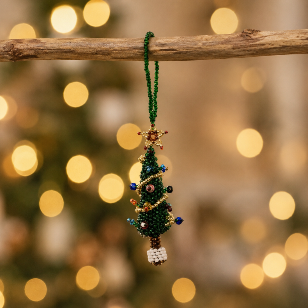 Tree Seed Bead Ornament - Guatemala