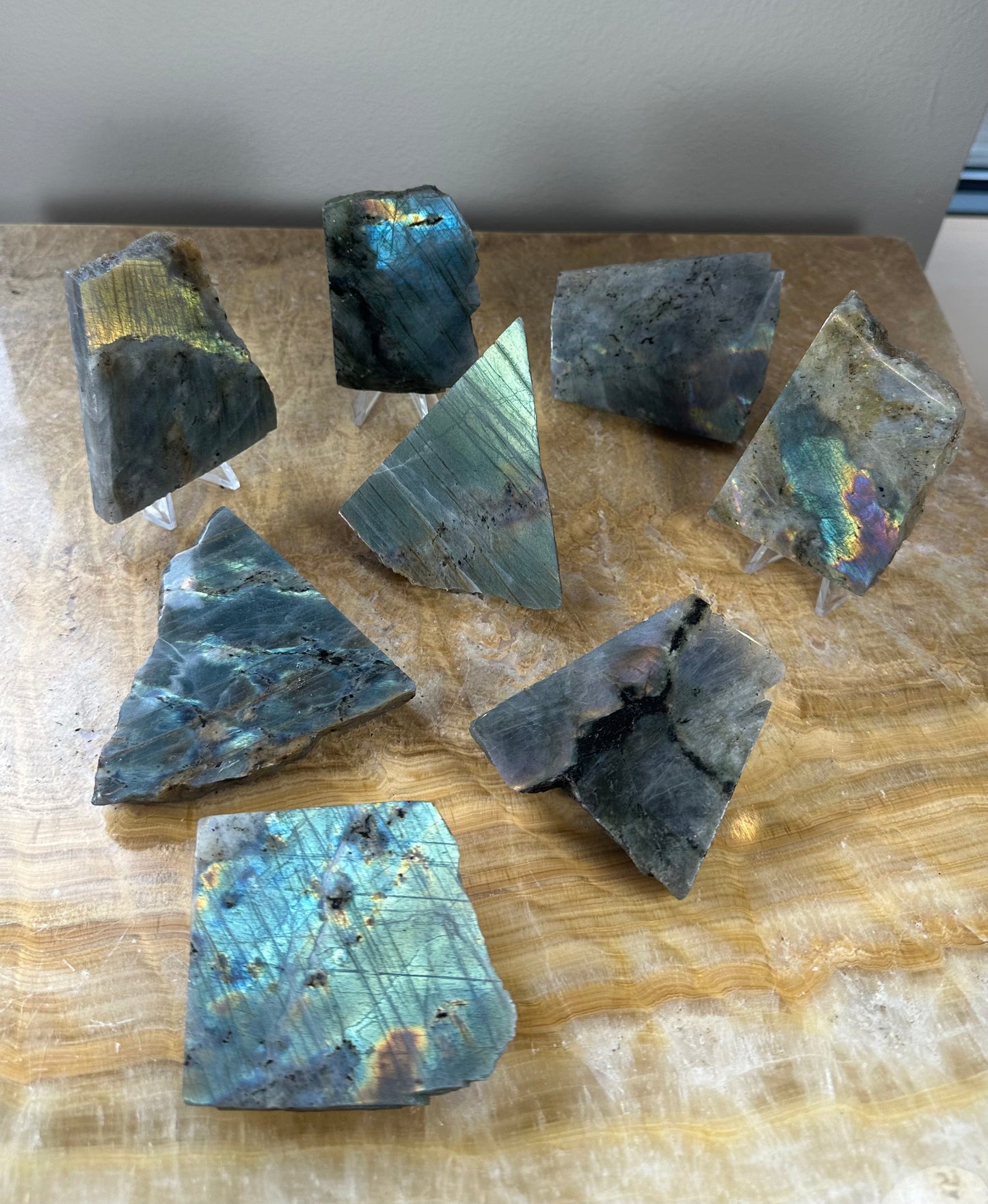 Labradorite Slab Polished on One Side