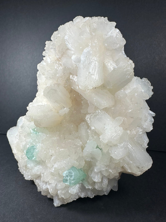 Stilbite with Green Apophyllite and Mordenite on matrix