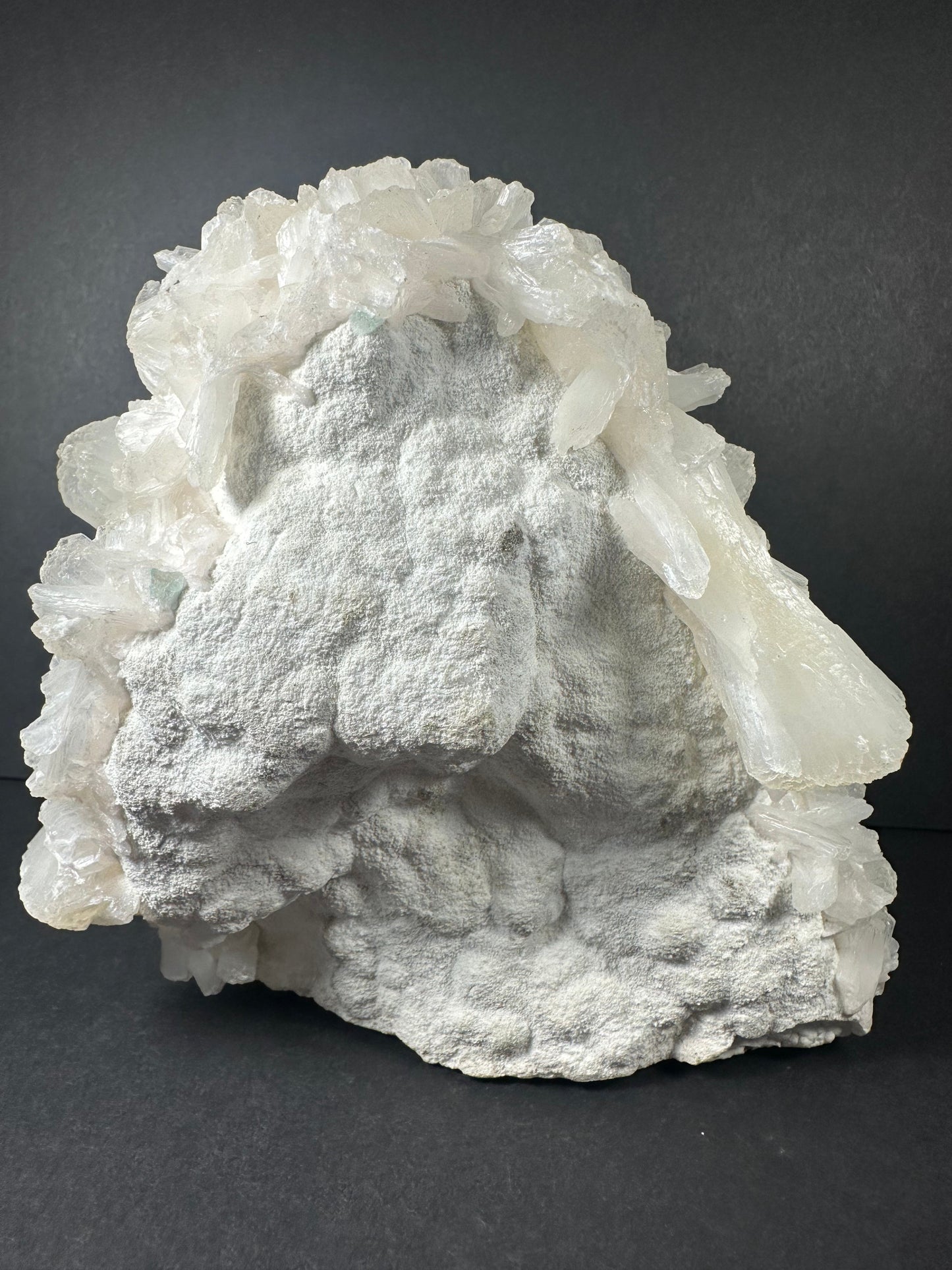 Stilbite with Green Apophyllite and Mordenite on matrix