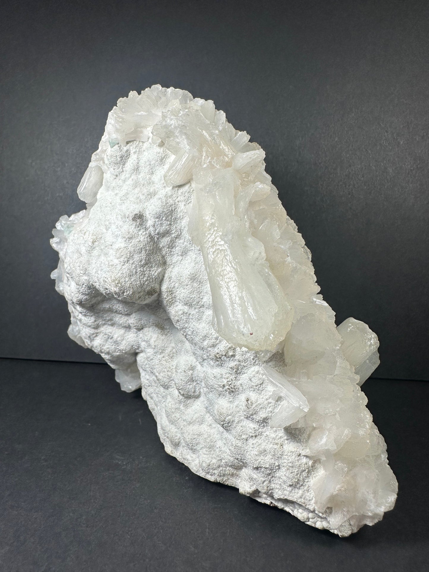 Stilbite with Green Apophyllite and Mordenite on matrix
