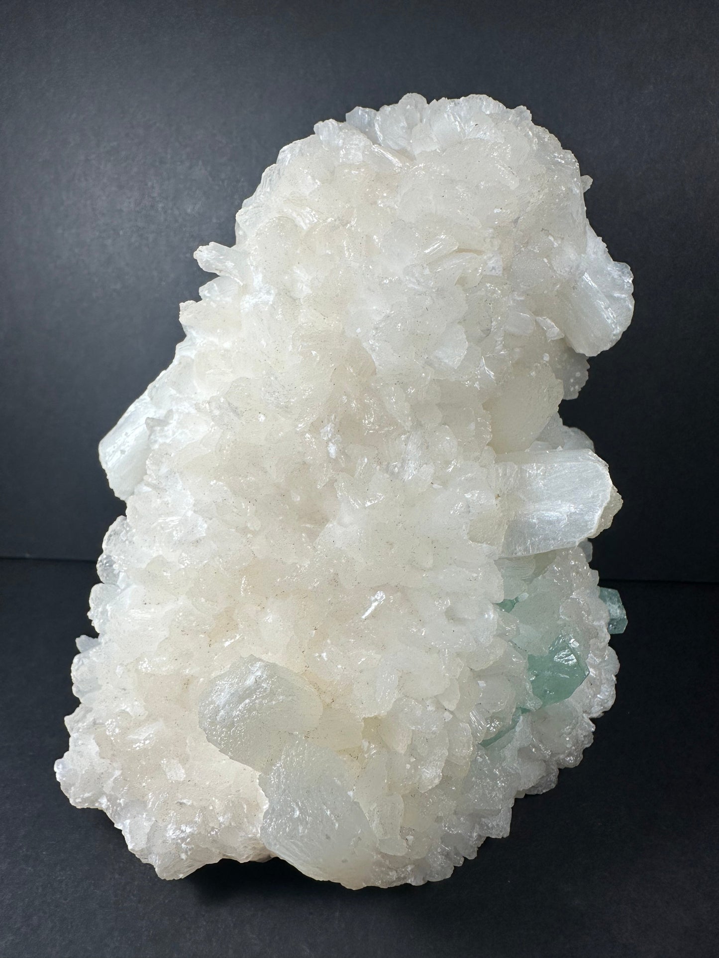 Stilbite with Green Apophyllite and Mordenite on matrix