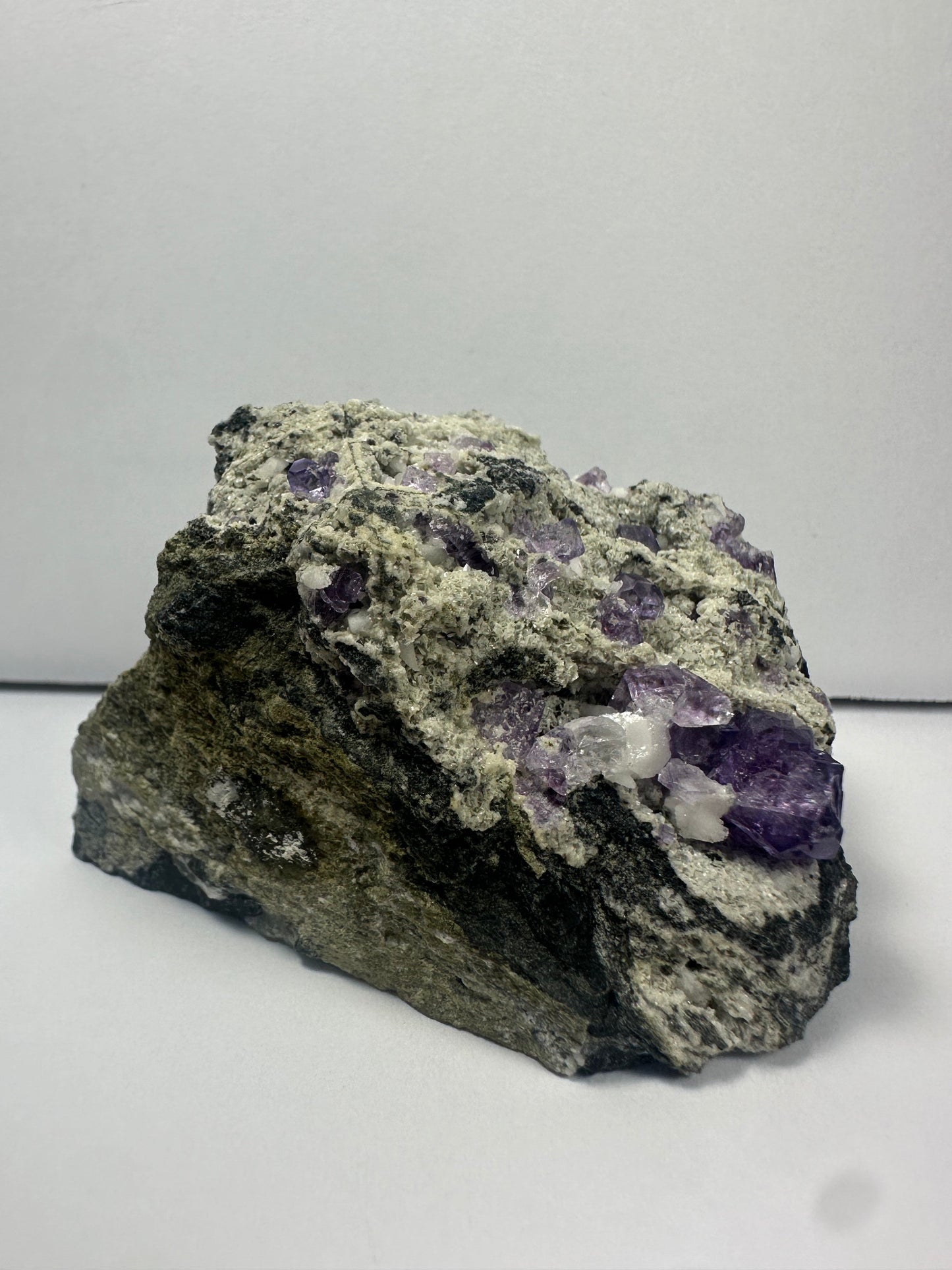 Purple Fluorite Clusters on Matrix
