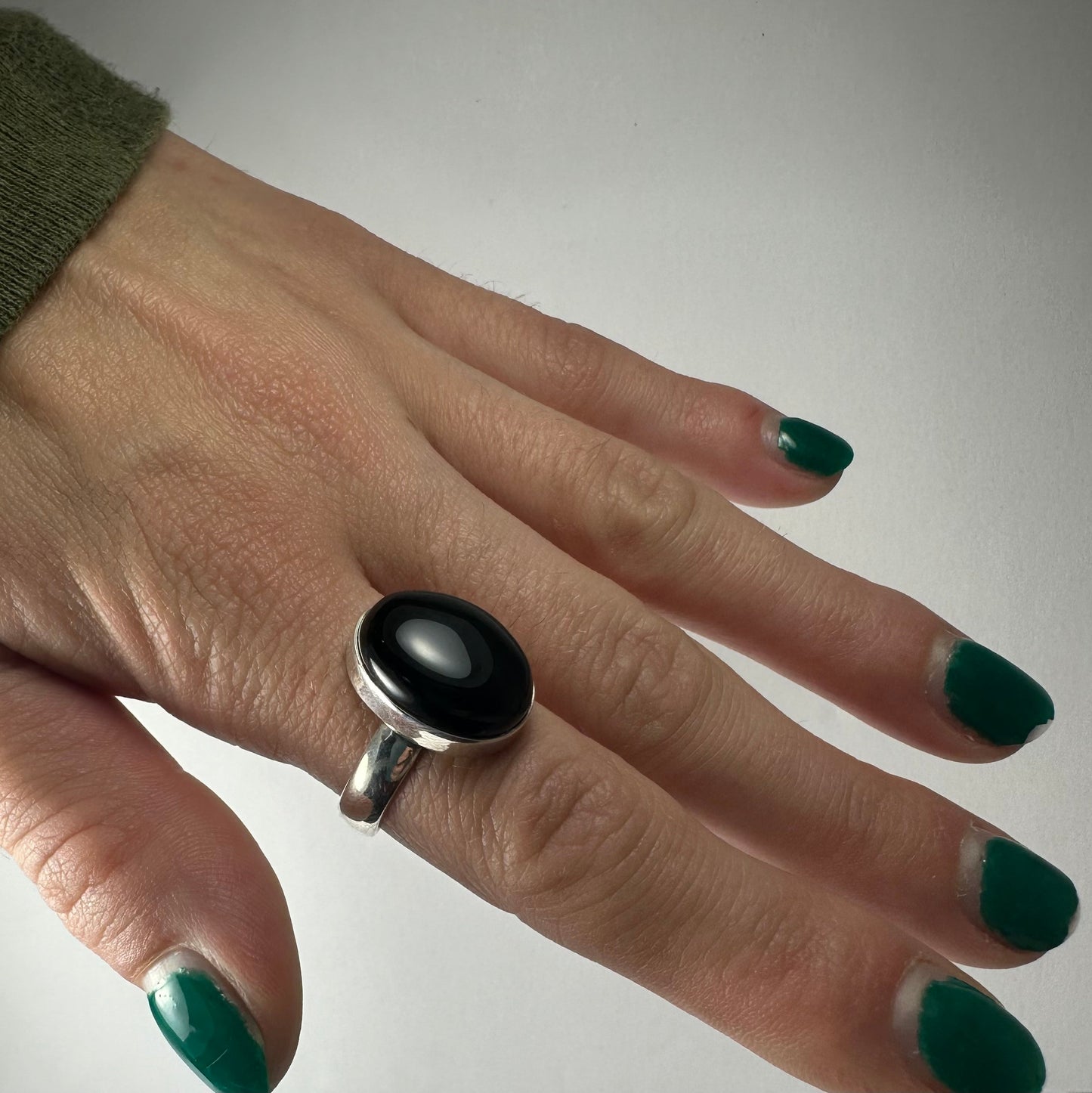 Black Onyx Ring - Size 7